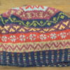 Contemporary hand knitted fair isle beanie, in Jamieson's spindrift yarn