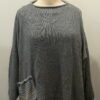 Calypso medium tunic in dove/cloud/sand, knitted in silk/lambswool