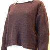 Norna short tunic in blueberry knitted in lambswool/cashmere yarn, designed and made in Orkney