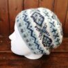 Traditional fair isle beanie hand knitted in Orkney in pure Shetland wool.